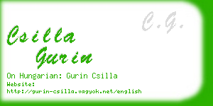 csilla gurin business card